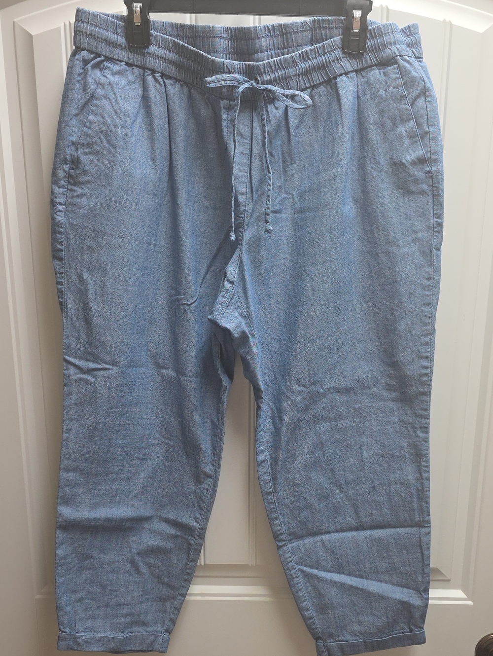J. Crew Light Blue Chambray Drawstring Jeans - 14